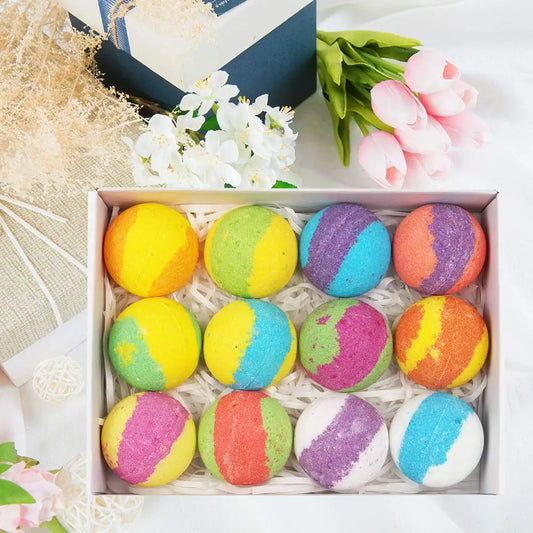 12-Piece Natural Handmade Bath Bomb Gift Set
