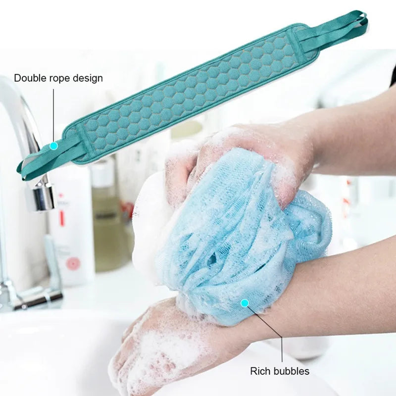 3-Piece Exfoliating Bath Washcloth Shower Scrubber Set