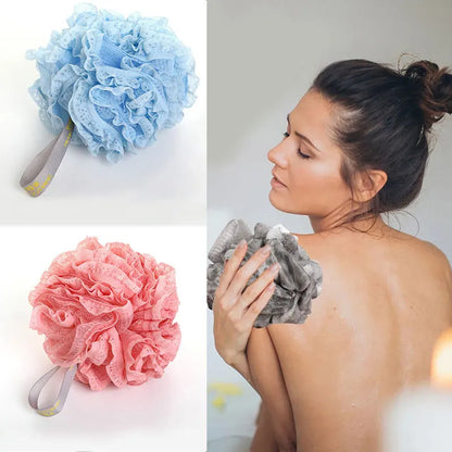 Soft Mesh Bath Puff Exfoliating Shower Sponge Scrubber