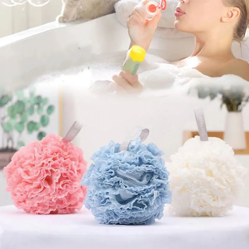 Soft Mesh Bath Puff Exfoliating Shower Sponge Scrubber
