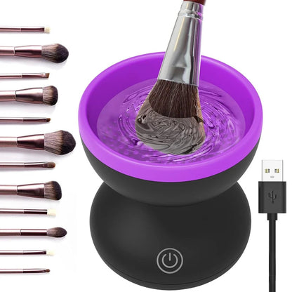 USB Portable Electric Makeup Brush Cleaner Washing Stand