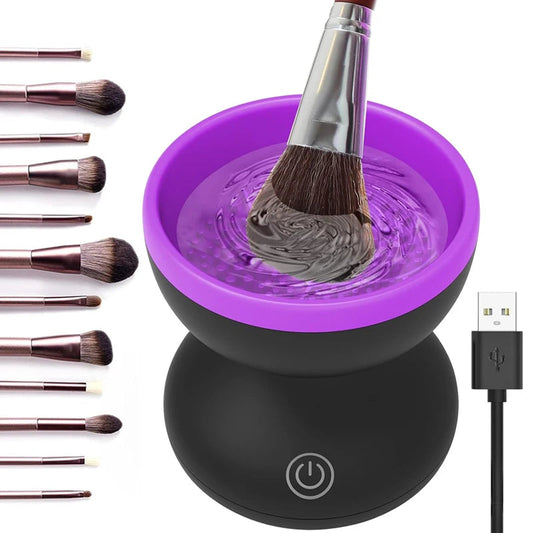 USB Portable Electric Makeup Brush Cleaner Washing Stand