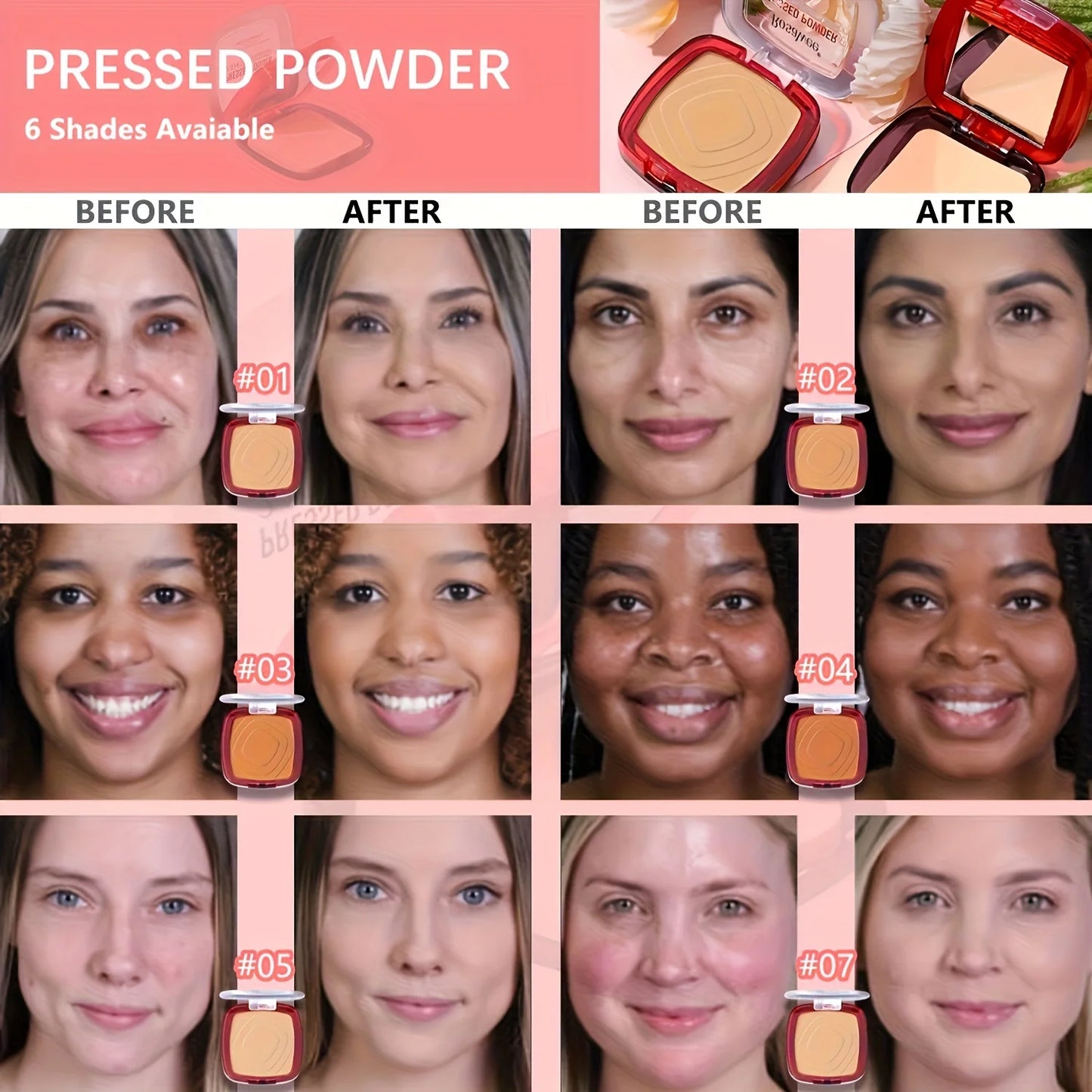 Matte Full Coverage Pressed Powder Foundation