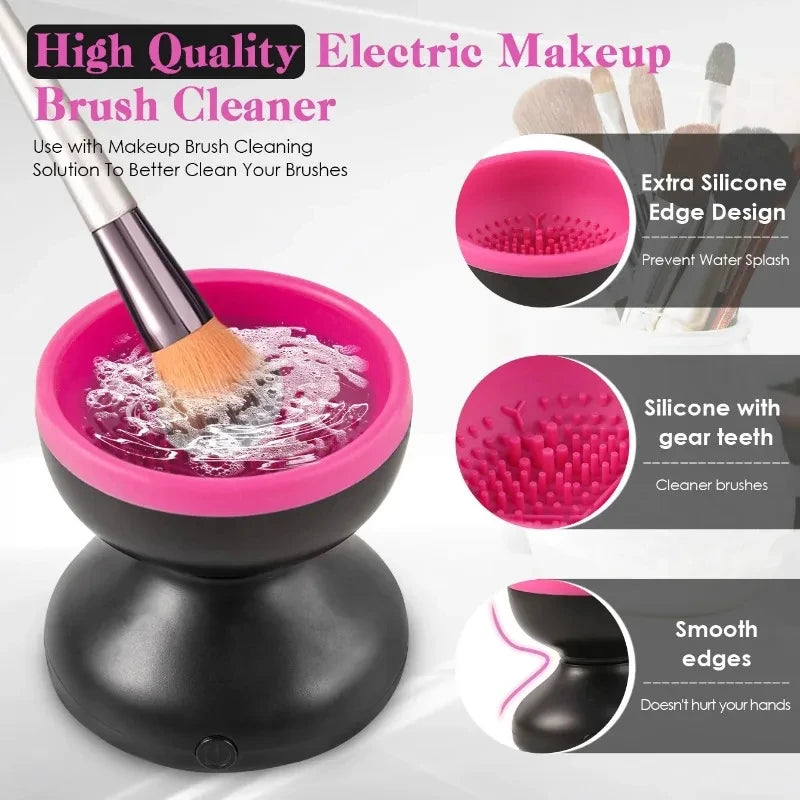 USB Portable Electric Makeup Brush Cleaner Washing Stand