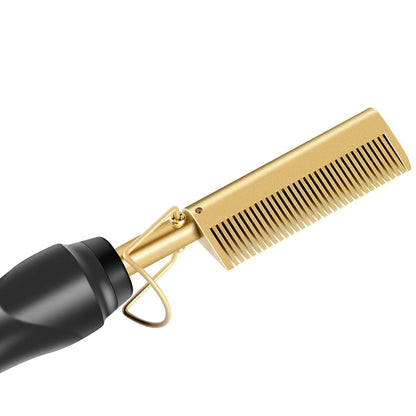 Electric Hot Comb Hair Straightening Brush
