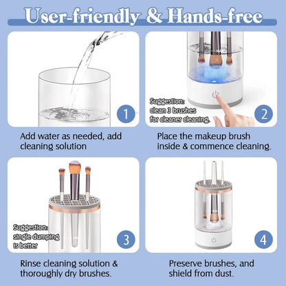 USB Portable Electric Makeup Brush Cleaner Washing Stand