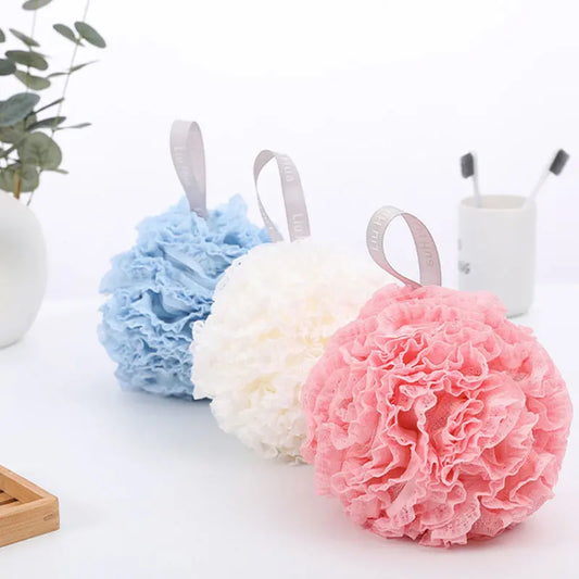 Soft Mesh Bath Puff Exfoliating Shower Sponge Scrubber